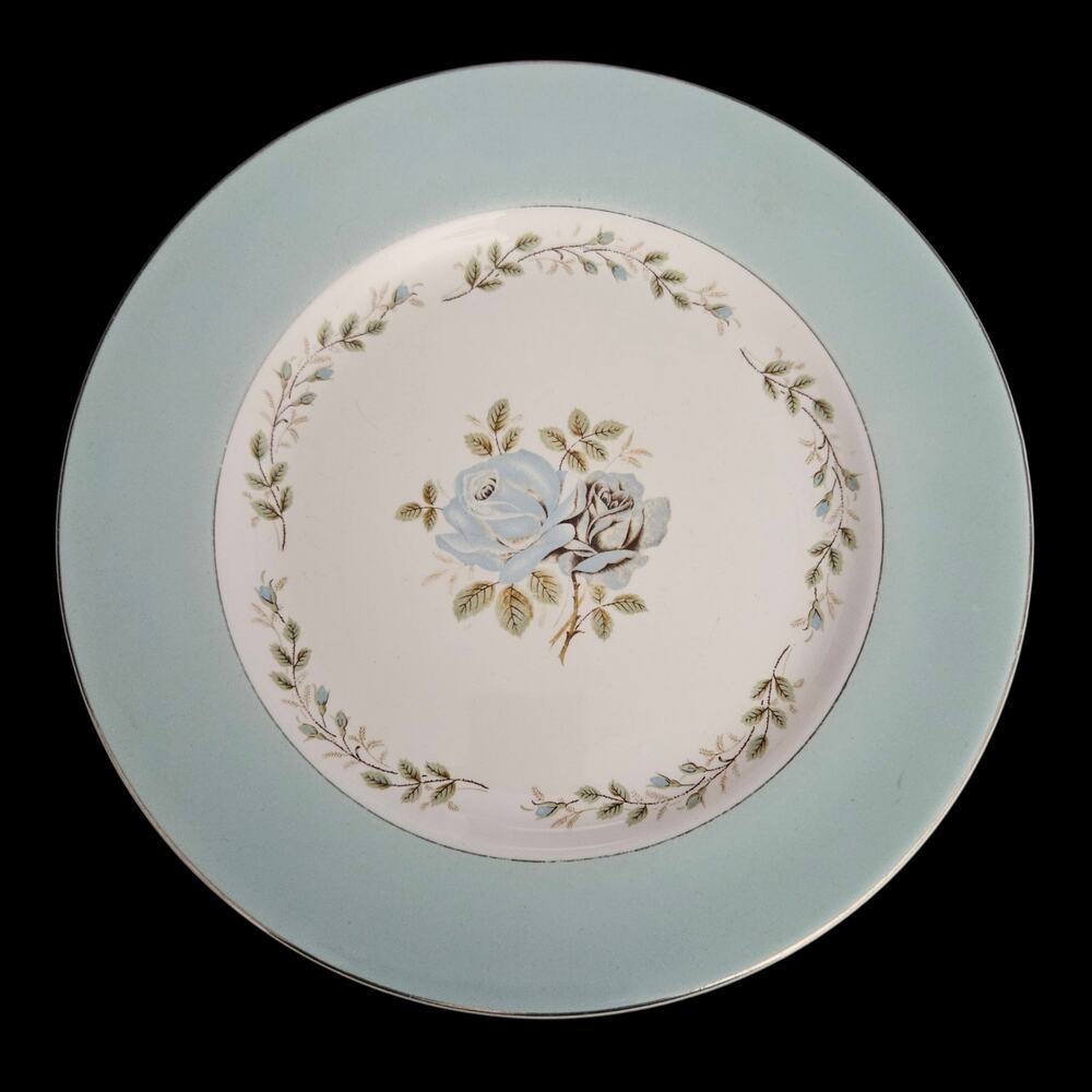 Barratts Delphatic Pastel White Dinner Plates Set of 2 Floral England Vintage